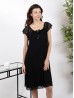 Lacy Cap Sleeved Cotton Feel Night Dress